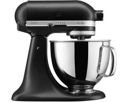 KitchenAid Keukenmachine - Artisan - Keukenrobot met 3 accessoires en kom van 4,8 L uit roestvrij staal - 300 W - Matzwart