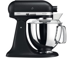KitchenAid keukenmachine - Artisan - Keukenrobot met 7 accessoires - 300 W - 4,8 L - Vulkaanzwart