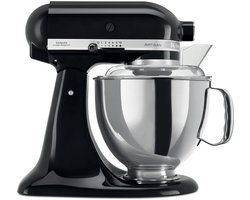 KitchenAid keukenmachine - Artisan - Keukenrobot met 7 accessoires - 300 W - 4,8 L - Zwart