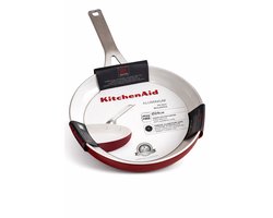 KitchenAid - Koekenpan - 24 cm - Braadpan - Keramisch – Koekenpan inductie - PFAS-vrije Antiaanbak - Pannen - Koekenpan - voor Gezond Koken - Pan