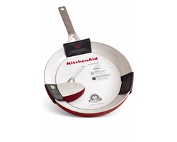 KitchenAid - Koekenpan - 28 cm - Braadpan - Keramisch – Koekenpan inductie - PFAS-vrije Antiaanbak - Pannen - Koekenpan - voor Gezond Koken - Pan