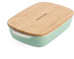 KitchenAid Ovenschaal met bamboe deksel - small - pistache groen