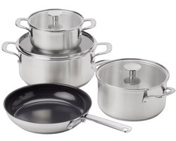 KitchenAid Stainless Steel Pannenset 7-delig | RVS / INOX - PFAS-vrij
