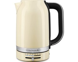 KitchenAid Waterkoker met temperatuurregeling tussen 50°C en 100°C - 1,7 l - Snel en stil - Roestvrij staal - Amandelwit