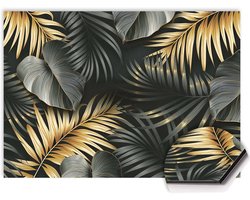 KitchenArt - Golden Palms Spatscherm - 100x65 cm - Spatscherm Achterwand Keuken - Spatwand Keuken
