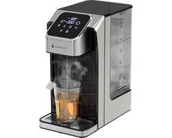 KitchenBrothers Heetwaterdispenser - 2.7L - Instant Waterkoker - BPA en PFAS Vrij - 8 standen van 100 t/m 400 ml - Melkfunctie - 40-100°C - Heetwatertap – RVS