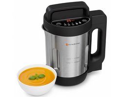 KitchenBrothers Soepmaker - 1.2L - 5 Programma's - PFAS & BPA-vrij - Timer Display - Blender - RVS/Zwart
