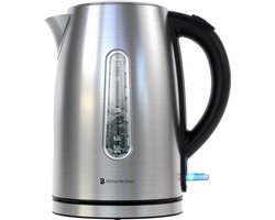 KitchenBrothers Waterkoker - Elektrisch - 1,7L - PFAS- & BPA-vrij - 2200W - RVS Waterkoker - Zilver/RVS