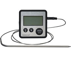KitchenCraft Digitale Kookhermometer en Keukentimer met Sonde voor Vlees - Suiker Jam en Meer