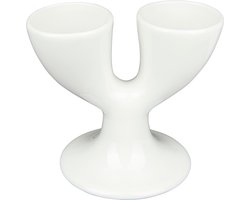 Kitchencraft Eierdop Double 12,5 X 10,5 Cm Porselein Wit