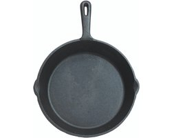 KitchenCraft Gietijzer Pan - Grillpan Veilig voor Inductie Rond