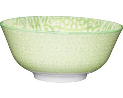 Kitchencraft Kom Green And White Tile Effect 15,7 Cm Keramiek