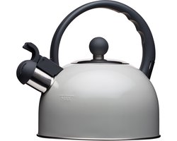 KitchenCraft Living Nostalgia Fluitketel - Metaal Klassiek Grijs 1,3 Liter
