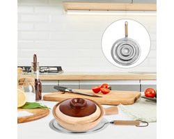 KitchenCraft Sudderplaat/Warmteverdeler met Houten Handgreep