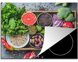 KitchenYeah® Inductie beschermer 58.3x51.3 cm - Kist - Fruit - Gezond - Kookplaataccessoires - Afdekplaat voor kookplaat - Inductiebeschermer - Inductiemat - Inductieplaat mat