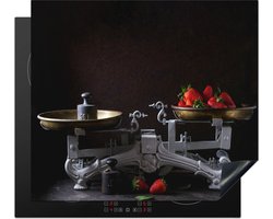 KitchenYeah® Inductie beschermer 60x52 cm - Retro - Inductie beschermer - Kookplaat - Keukenweegschaal - Fruit - Kookplaataccessoires - Afdekplaat voor kookplaat - Inductiebeschermer - Inductiemat - Inductieplaat mat