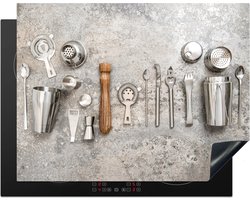 KitchenYeah® Inductie beschermer 77x59 cm - Bieropener - Inductie fornuis - Inductie beschermer - Cocktail shaker - Bestek - Keukengerei - Kookplaataccessoires - Afdekplaat voor kookplaat - Inductiebeschermer - Inductiemat - Inductieplaat mat