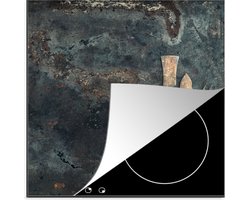 KitchenYeah® Inductie beschermer 78x78 cm - Bestek - Vintage - Keuken - Marmer print - Inductie beschermer - Inductie fornuis - Kookplaataccessoires - Afdekplaat voor kookplaat - Inductiebeschermer - Inductiemat - Inductieplaat mat