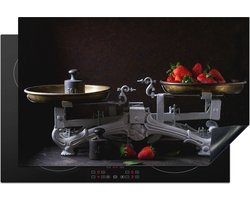KitchenYeah® Inductie beschermer 81.6x52.7 cm - Inductie - Keukenweegschaal - Vintage - Fruit - Aardbeien - Inductie bescherming - Kookplaataccessoires - Afdekplaat voor kookplaat - Inductiebeschermer - Inductiemat - Inductieplaat mat