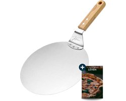 Kitchenz® Pizzaschep – RVS Pizza schep voor BBQ & Kamado – 31 cm – Pizzaspatel Inclusief E-Book - Pizza Peel