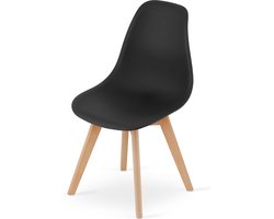KITO - Eetkamerstoelen - set van 2 eettafel stoelen - zwart