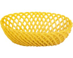 Kitsch Kitchen mandje porselein ovaal Streetstyle geel L