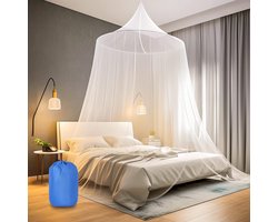 Klamboe Bed voor Tweepersoonsbed Eenpersoonsbed, Groot Klamboe Reisbed Luifel Klamboe Fijnmazig als Muggenbescherming, Vliegennet Klamboes voor Reizen en Thuis Binnen Buiten