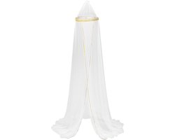 Klamboe / bedhemel hoogte 230 cm kleur wit / goud - Kinderkamer Prinsessen