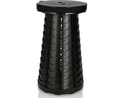 klapkruk Opvouwbare kruk draagbaar kampeerstoel klapstoel kruk Zwart 45*26CM