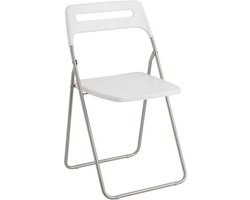 Klapstoel - Eetkamerstoel - Binnen en buiten - Ruimtebesparend ontwerp - 42 x 38 x 78 cm - Wit