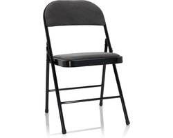klapstoel, gestoffeerd, fluweel, donkergrijs, bezoekersstoel, vouwstoel, inklapbaar, tot 130 kg belastbaar