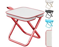 Klapstoel kruk inklapbaar voor reizen wandelen tuin vissen barbecueën strand (rood)