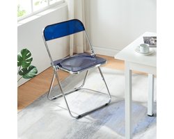 Klapstoel set van 2 Pornainen 74x46x47 cm donkerblauw [en.casa]