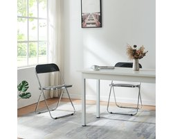 Klapstoel set van 2 Pornainen 74x46x47 cm zwart [en.casa]