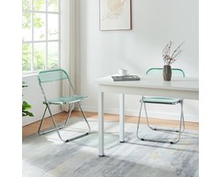 Klapstoel set van 4 Pornainen 74x46x47 cm mintgroen [en.casa]