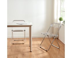 Klapstoel set van 4 Pornainen 74x46x47 cm transparant [en.casa]