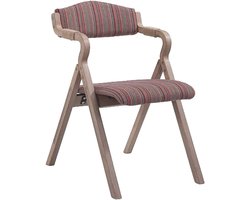Klapstoel - Zitmeubel Stijlvol - Binnen Buiten - Met Armleuningen - 77x59x49cm - Gestreept