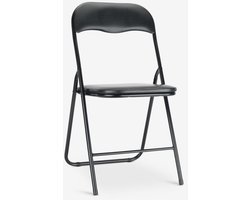 Klapstoel Zwart - Kunststof en leer