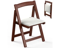 Klapstoelen met bekleding Houten klapstoelen met bekleding Draagbare en kant-en-klare klapstoel voor gasten, in de keuken, op kantoor, voor bruiloften en feesten
