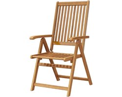 Klapstoelen Tuin - Opvouwbare stoelen - Buiten Zitten - 5 Verstelstanden - 2 stuks - Bruin
