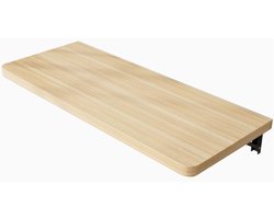 Klaptafel aan muur - Inklapbaar bureau - Ruimtebesparend werken - Zwevend ontwerp - Diverse maten - Houtkleur