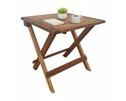 Klaptafel - bruin - 46x46x46 cm - opvouwbaar