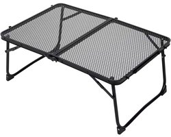 Klaptafel Camping - Kooktafel Buiten - Outdoor Koken - Met Gaasplaat - 60 x 40 cm - Zwart