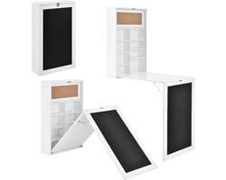 Klaptafel eettafel voor wandmontage met krijtbord wit