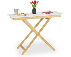 klaptafel - hoogte verstelbaar - 70x105x50 cm - balkontafel tot 20 kg - bamboe
