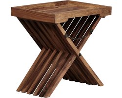 Klaptafel - Inklapbare tafel - Dienblad - Landelijk - Hout - 60x40x57 cm