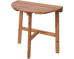 Klaptafel MCW-L19, tuintafel/balkontafel, voor binnen en buiten, inklapbaar, acaciahout, MVG-gecertificeerd, 71 x 70 x 34 cm