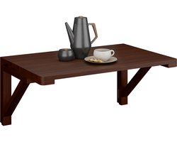 klaptafel muur - 60 x 40 cm - wand eettafel - bureau - bruin