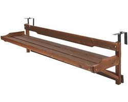 Klaptafel om op te hangen - Wandtafel Balkon - Ruimtebesparend Buitenleven - Verstelbaar en Robuust - 60/90/120 x 30 cm