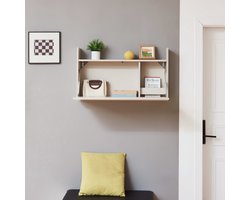 Klaptafel Rautalampi wandbureau voor wandmontage beige [en.casa]